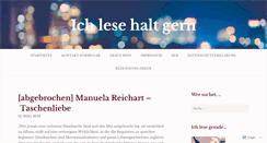 Desktop Screenshot of ichlesehaltgern.com